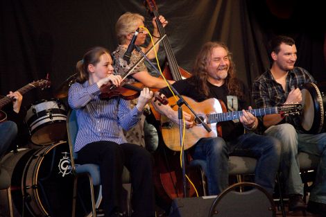 Maggie Adamson, May Gair, Brian Nicolson & Arron Ryan at Sunday's charity concert - Photo: Dave Hammond