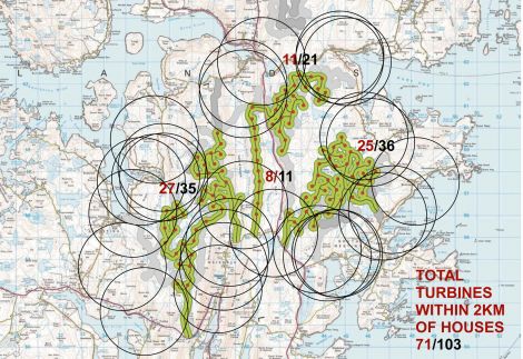 Viking turbines closer than 2 kilometres to homes - Image: Iain Malcolmson