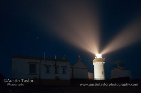 Bressay light on a misty night - Photo: Austin Taylor