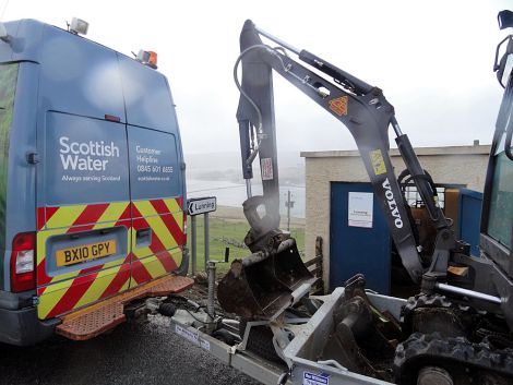 Scottish Water engineers have been flat out trying to identify the cause of the problem - Photo: Shetland News