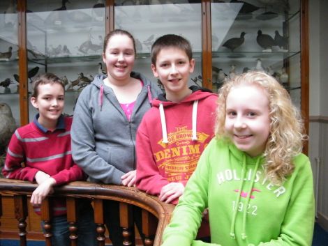 Number crunchers extraordinaire (from left) Fyntan Shaw, Louise Cluness, Jack Tait and Lois Ross. Photo AHS/SIC