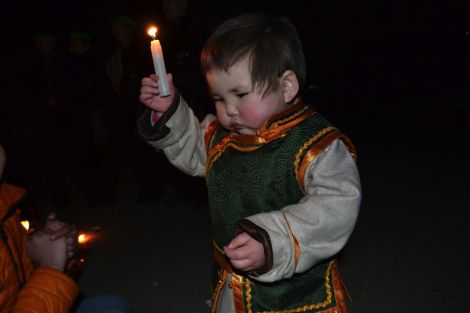 A Mongolian boy takes part in Earth Hour. Photo WWF