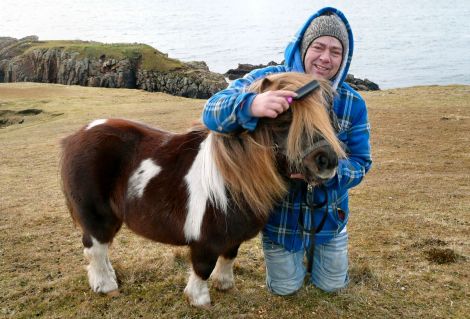 Larsen: 'Socks liked to be groomed' - Photo: Karen Jamieson/Shetland News