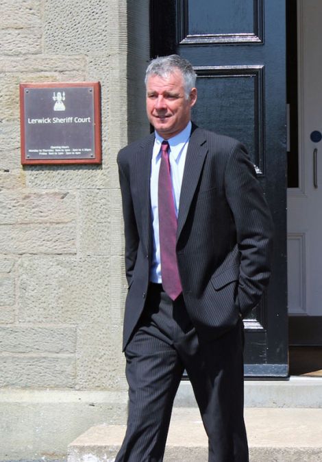 Graham McNally leaving court last month. Photo ShetNews