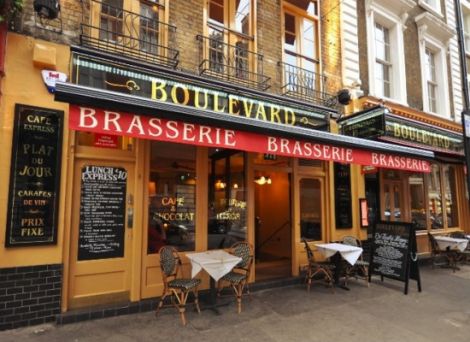 The Boulevard Brasserie, in London's Covent Garden, one of four restaurants where customers fell ill