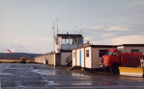Baltasound airport before the control tower was demolished. Photo Mike Pennington