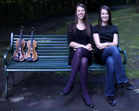 Fiddle-playing sisters Bethany and Jenna Reid. Photo: Michelle Fowlis.