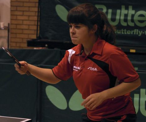 Table tennis ace Lynda Flaws in action ahead of this year's Commonwealth Games.