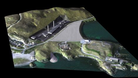An image of the new Rova Head power station proposed by SSE company SHEPD last year.