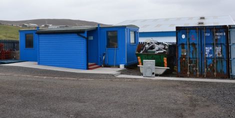 The new rural freight centre beside COPE's Shetland Scrapstore at Gremista. Photo: Shetnews