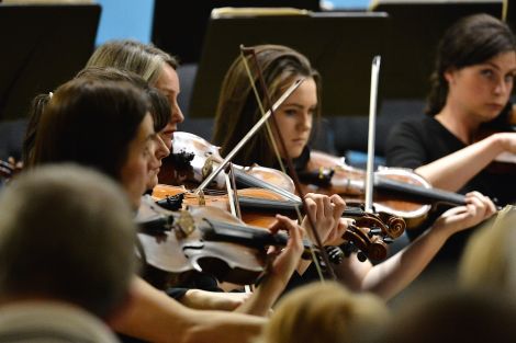 The Shetland Community Orchestra has been rehearsing an eclectic range of material for its spring concert. Photo: Malcolm Younger