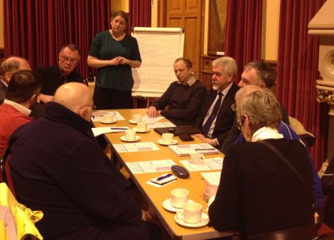 Round-table discussion of the Smith Commission proposals at Lerwick Town Hall. Photo: Shetnews/Neil Riddell