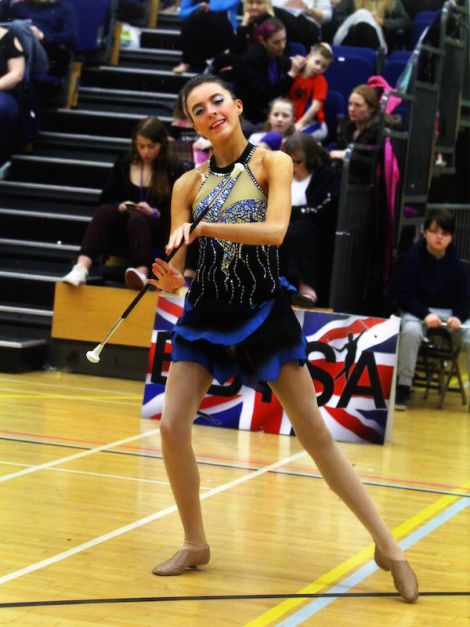 Lauren in action during the dance twirl.