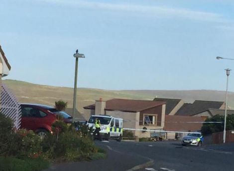 Police were seen cordoning off an area at Stanegarth at around 5pm on Sunday.