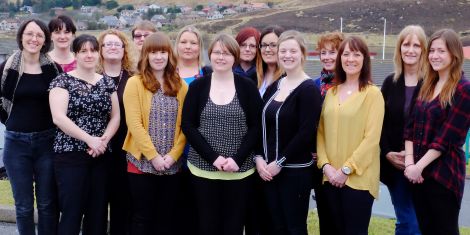 Elinor pictured with colleagues from the SIC's children and families social work team.