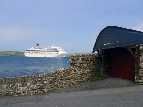 The cruise ship Costa Fortuna in Lerwick harbour. Photo LPA