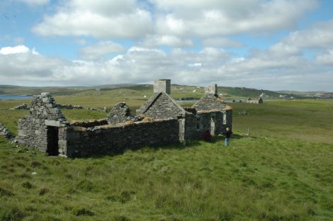 One of the two derelict croft houses that would be rebuilt as accommodation for nature lovers.