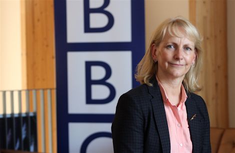 BBC head of programmes Donalda Mackinnon at Mareel on Tuesday - Photo: Hans J Marter/ShetNews