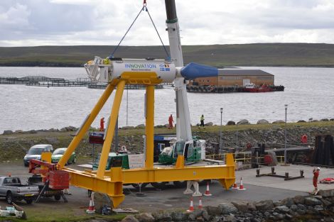 The turbine blades were made by local firm Shetland Composites. Photo: Nova Innovation