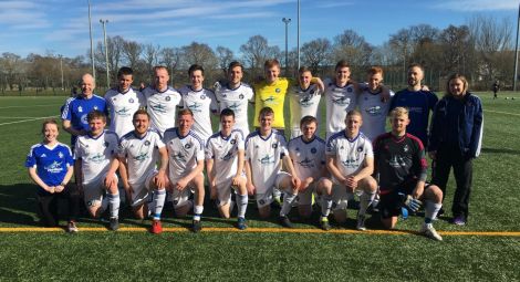 The Shetland squad who saw off the Western Isles in Dingwall on Saturday. Photo courtesy of Shetland Football Association.