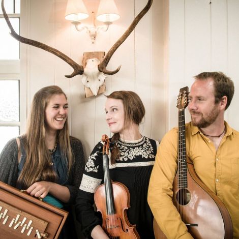 Salt House, a trio Jenny Sturgeon joined last year and also featuring fiddler Lauren MacColl and guitarist Ewan MacPherson. Photo: Archie MacFarlane (www.foto.scot).