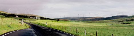 An impression of how part of the Viking Energy windfarm could look.