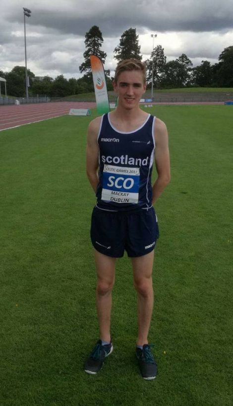 Seamus Mackay donning a Scotland vest to win gold.