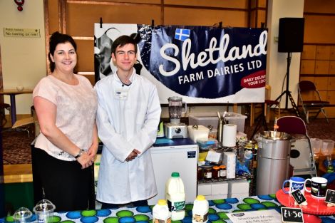Shetland Farm Dairies' stall. Photo: Mark Berry.