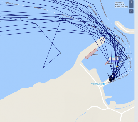 This screenshot from the Marinetraffic website shows how close the Linga got to running aground.