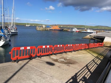 Barriers were put up on Wednesday afternoon to encourage the seal to move elsewhere. Photo: Hillswick Wildlife Sanctuary