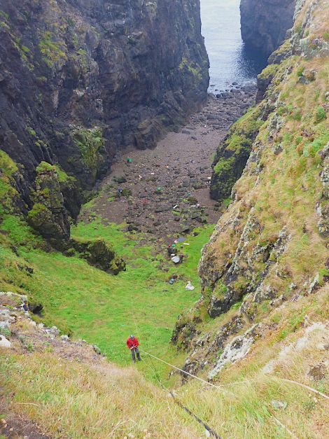 Calders Geo, in Eshaness, was last cleaned by members of Climb Shetland six years ago. All photos: Climb Shetland